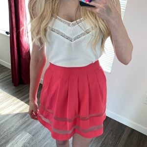 Ya Los Angeles Pink Skater Skirt